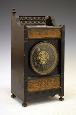 Lot 346 - Aesthetic style ebonised mantel clock