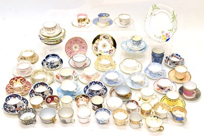 Lot 385 - Collection of 19th Century English porcelain cups, saucers, etc