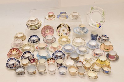 Lot 385 - Collection of 19th Century English porcelain cups, saucers, etc