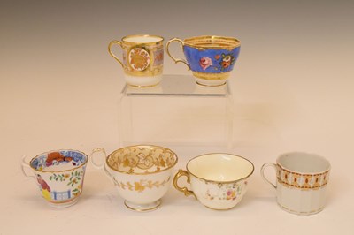 Lot 385 - Collection of 19th Century English porcelain cups, saucers, etc