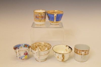 Lot 385 - Collection of 19th Century English porcelain cups, saucers, etc