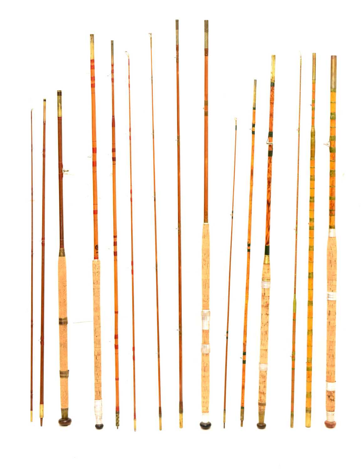 Lot 228 - Five split cane and other fishing rods