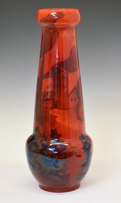 Lot 427 - Zsolnay Pecs flambé glass vase