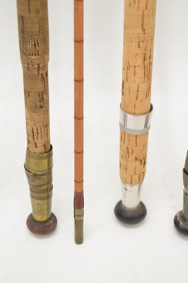 Lot 236 - Eight split cane and other fishing rods to include