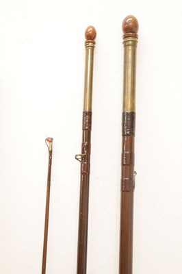 Lot 236 - Eight split cane and other fishing rods to include