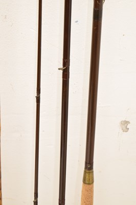 Lot 236 - Eight split cane and other fishing rods to include