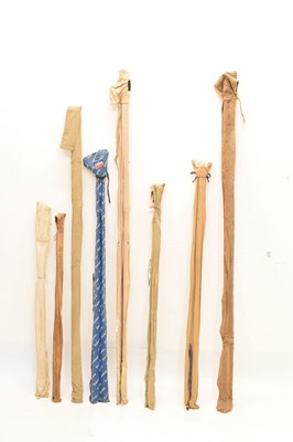Lot 236 - Eight split cane and other fishing rods to include