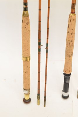 Lot 236 - Eight split cane and other fishing rods to include