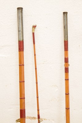Lot 236 - Eight split cane and other fishing rods to include