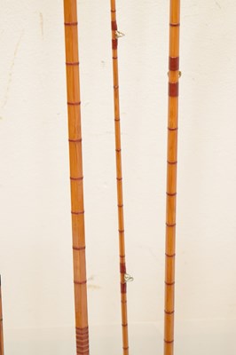 Lot 236 - Eight split cane and other fishing rods to include