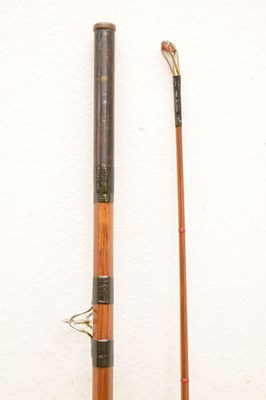 Lot 236 - Eight split cane and other fishing rods to include