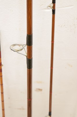 Lot 236 - Eight split cane and other fishing rods to include