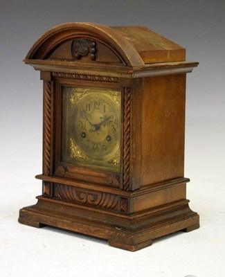 Lot 355 - Junghans - German fruitwood mantel clock