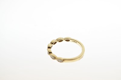 Lot 14 - 9ct gold diamond half hoop ring