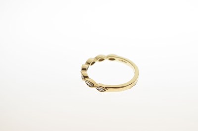 Lot 14 - 9ct gold diamond half hoop ring