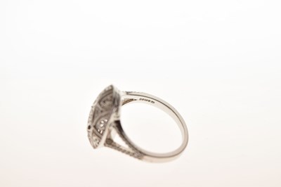 Lot 9 - 9ct white gold diamond dress ring