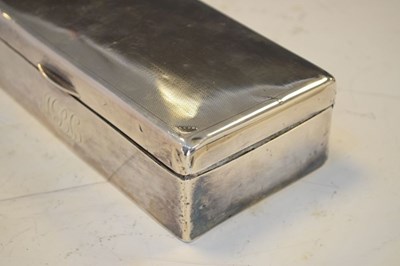 Lot 125 - Two George V silver cigarette or table top boxes