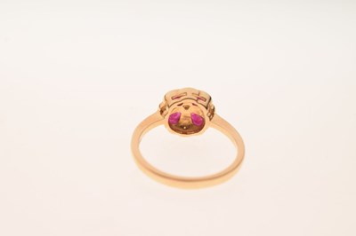 Lot 42 - 9ct gold ruby and diamond dress ring