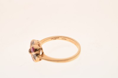 Lot 42 - 9ct gold ruby and diamond dress ring