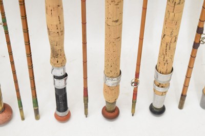 Lot 359 - Eight split cane and other fishing rods