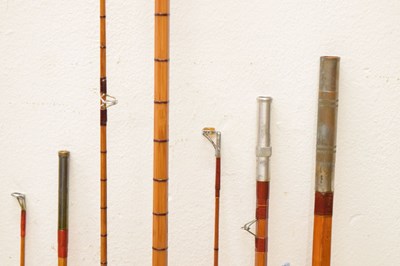 Lot 359 - Eight split cane and other fishing rods