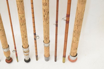 Lot 359 - Eight split cane and other fishing rods