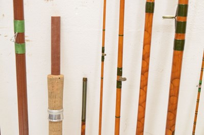 Lot 359 - Eight split cane and other fishing rods