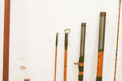 Lot 359 - Eight split cane and other fishing rods