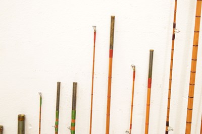 Lot 359 - Eight split cane and other fishing rods