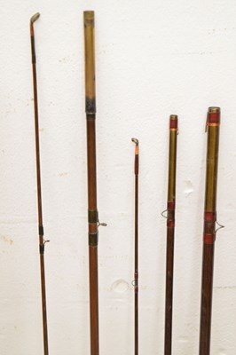 Lot 361 - Eight split cane and other fishing rods