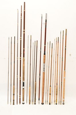 Lot 361 - Eight split cane and other fishing rods