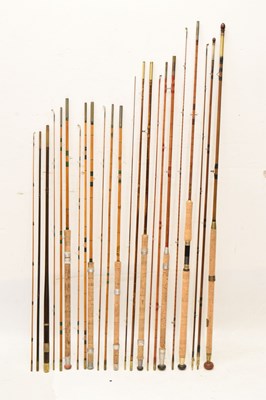 Lot 363 - Eight split cane and other fishing rods