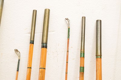 Lot 363 - Eight split cane and other fishing rods