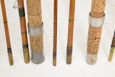 Lot 363 - Eight split cane and other fishing rods