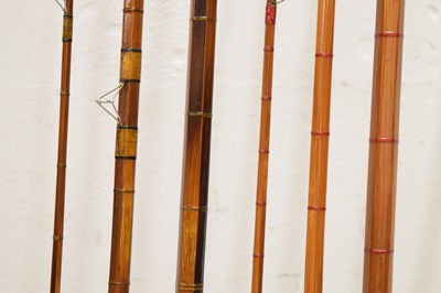 Lot 363 - Eight split cane and other fishing rods