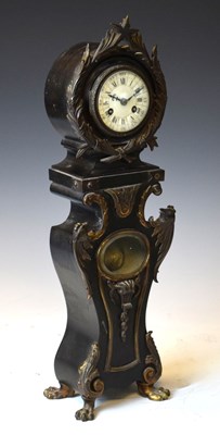 Lot 551 - French ebonised mantel clock, A & N Paris 31515, circa 1900