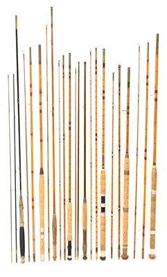 Lot 369 - Eight split cane and other fishing rods