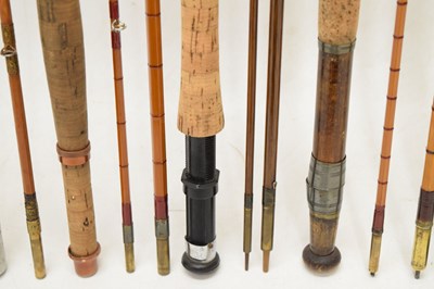 Lot 369 - Eight split cane and other fishing rods