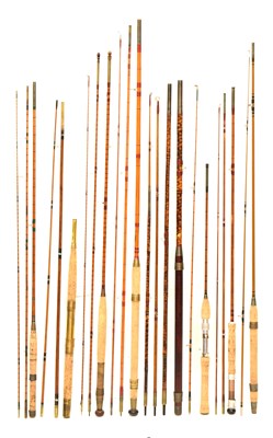 Lot 370 - Eight split cane and other fishing rods