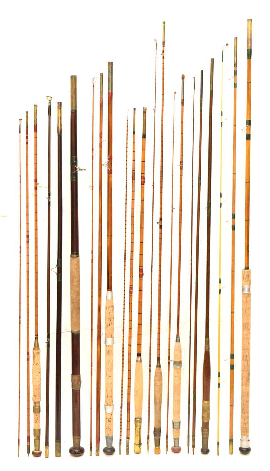 Lot 372 - Eight split cane and other fishing rods