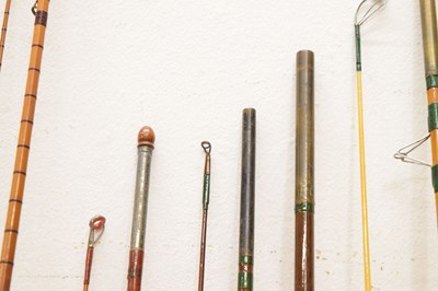 Lot 372 - Eight split cane and other fishing rods