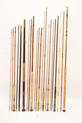 Lot 372 - Eight split cane and other fishing rods