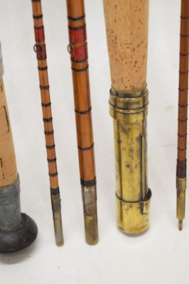 Lot 372 - Eight split cane and other fishing rods