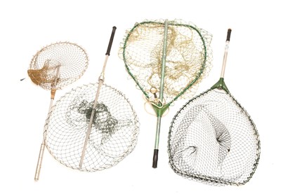 Lot 376 - Four angling landing nets