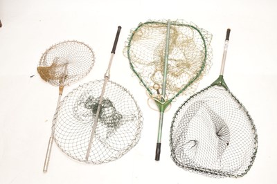 Lot 376 - Four angling landing nets