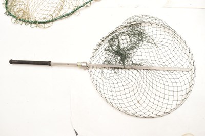 Lot 376 - Four angling landing nets