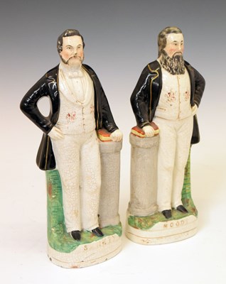 Lot 462 - Pair of 19th Century Staffordshire figures of Sankey & Moody