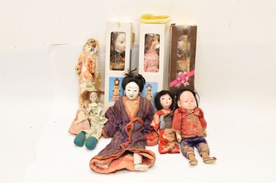 Lot 279 - Collection of composition head Asian-style dolls