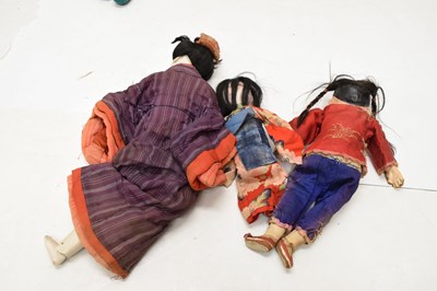 Lot 279 - Collection of composition head Asian-style dolls