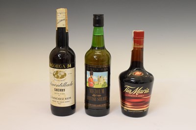 Lot 311 - Three 1 litre bottles of Bacardi White Rum, etc